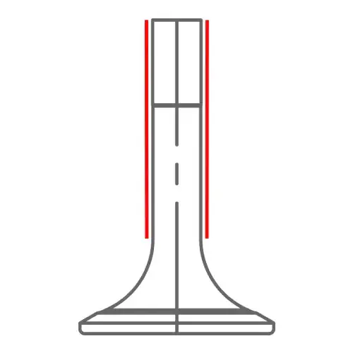 Engine valve stem diameter diagram
